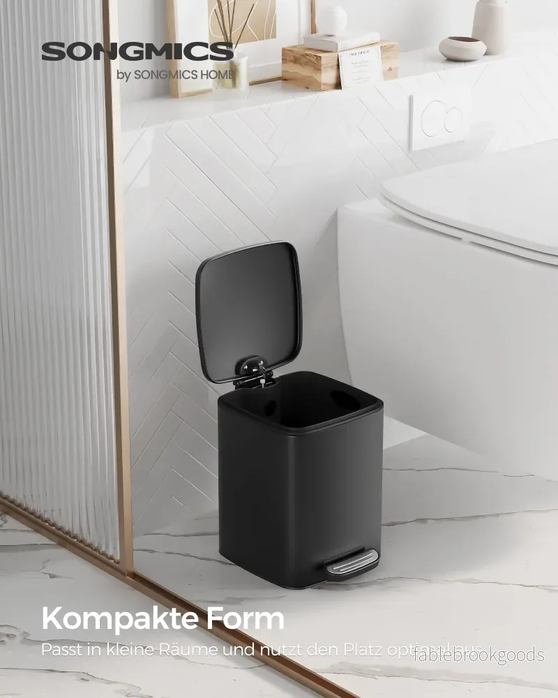 Kosmetiklåda – med pedal – svart - Bild 2