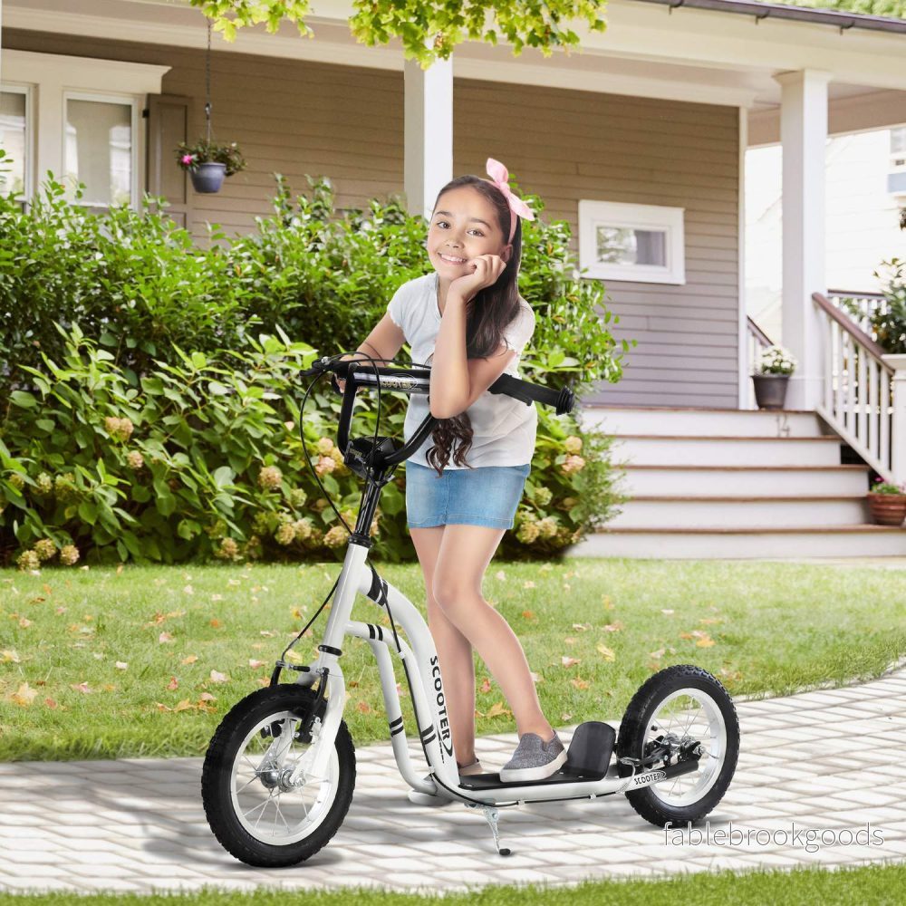 Cityscooter för barn – 12″” luftdäck, aluminium, vit Cityscooter för barn – 12″” luftdäck, aluminium, vit
