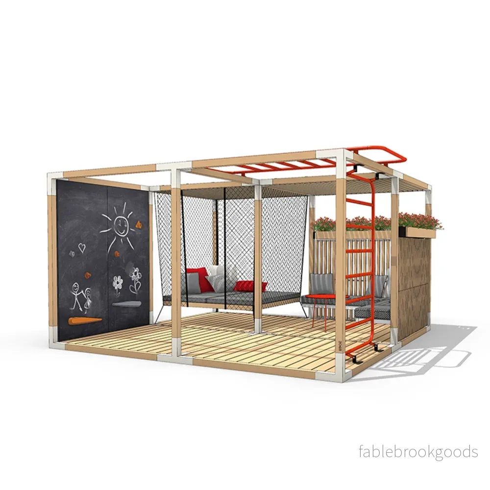 Uteplats Set Living Room + med Hängande Dagbädd och Lekställning Uteplats Set Living Room + med Hängande Dagbädd och Lekställning