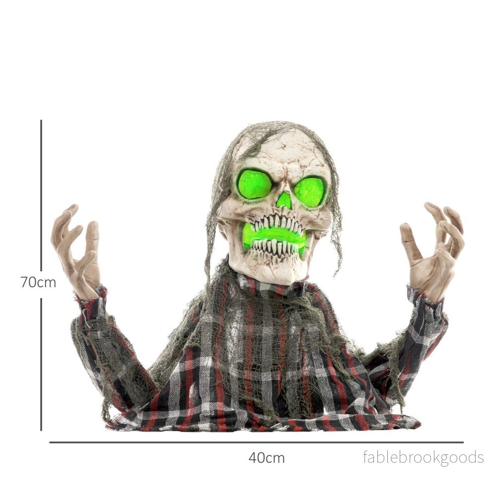 Halloween-banbrytarskelett, böjbara armar, glödande ögon - Bild 3