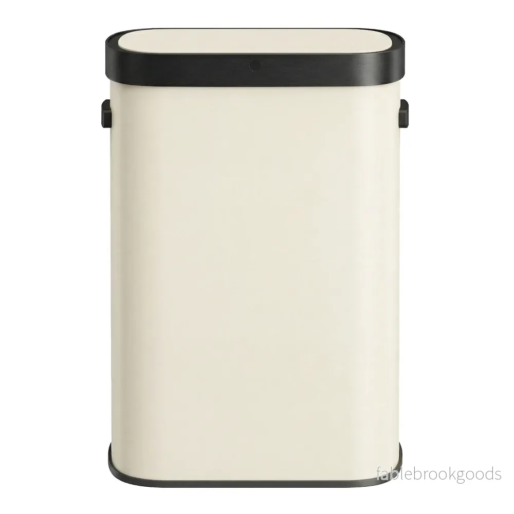Sensor Prullenbak - 50 Liter - Soft-Close Deksel - Staal - Crème - Bild 2