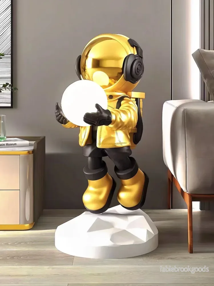 Decorative Astronaut Table Lamp with LED Globe