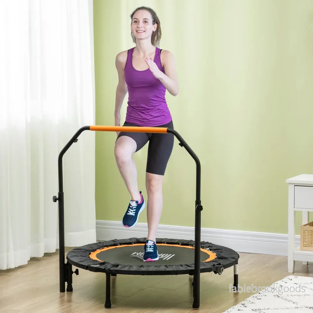 Fitnessstudsmatta med justerbart handtag – 102 cm, 100 kg gräns - Bild 2
