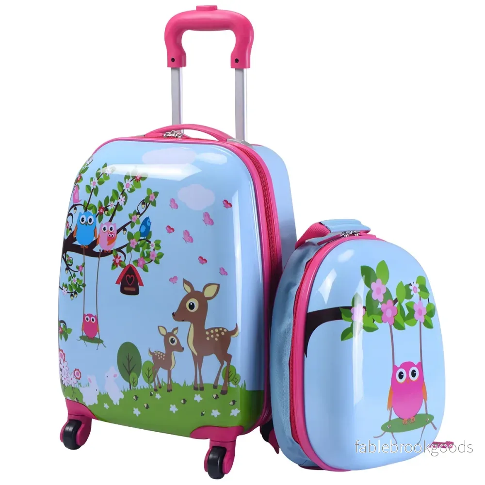 delat – resväska set barnbagage 16'' + 12'' ryggsäck – 2 – Färgglad - Bild 3