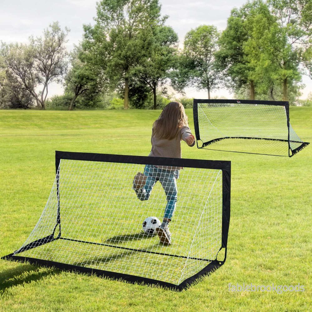 Vikbara minifotbollsmål i stål och Tetrolon, set om 2 - Bild 2