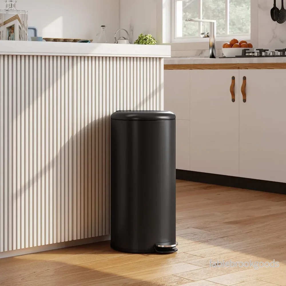 30L pedalhink med mjukstängande lock, svart - Bild 2