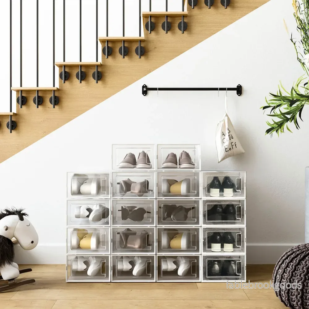 Skokartonger – Stapelbara och ventilationsöppningar – Transparent - Bild 3