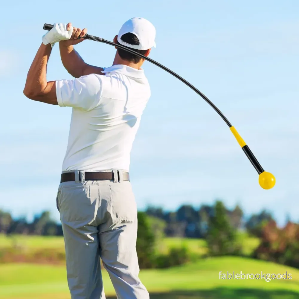 Golfsvingtränare – Hjälp med vikt huvud – 120 cm – Gul - Bild 3
