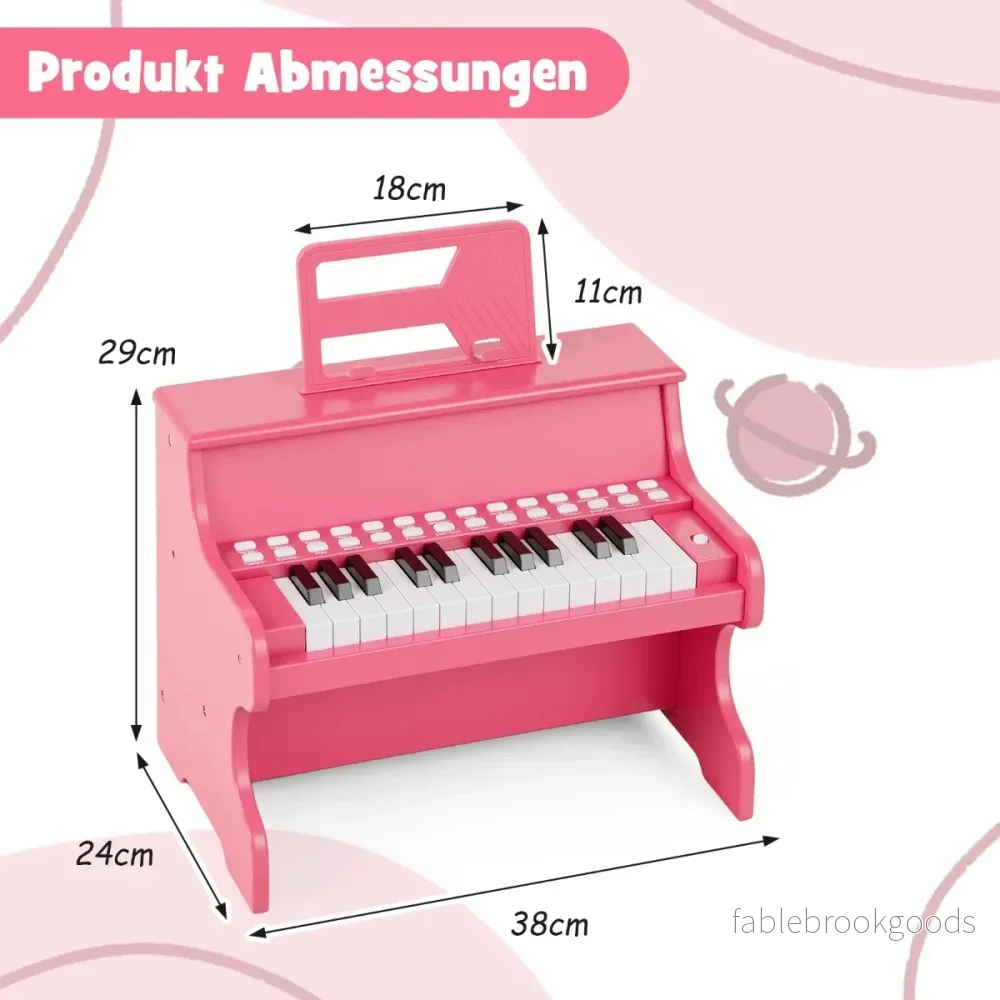 tangenter – Mini digitalpiano Barn Elektriskt med justerbar hastighet – 25 – Rosa - Bild 2
