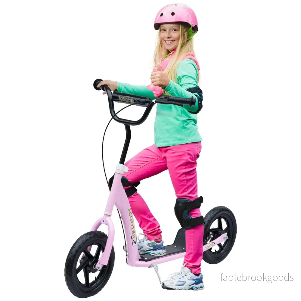12-tums sparkcykel för barn med bakbroms, rosa - Bild 2