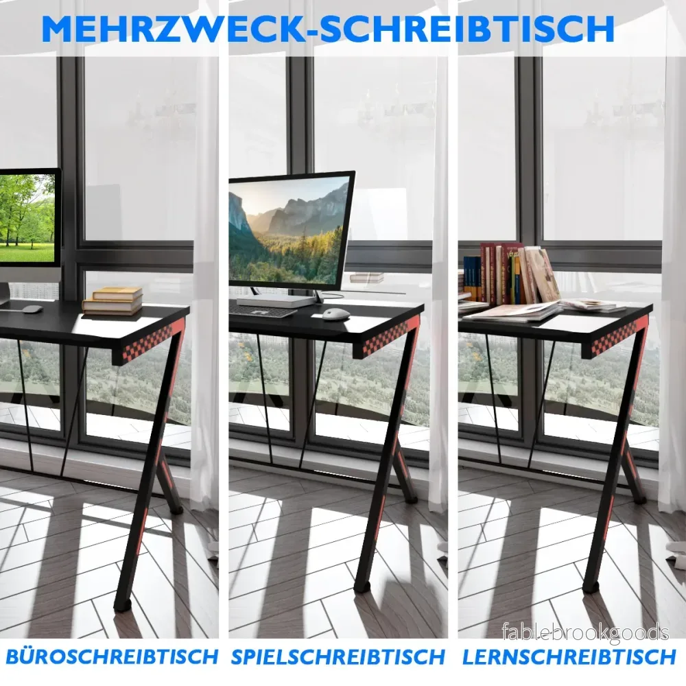 Spelbord – med ergonomisk design – 116 x 75 x 77 cm 116 cm – Svart - Bild 2