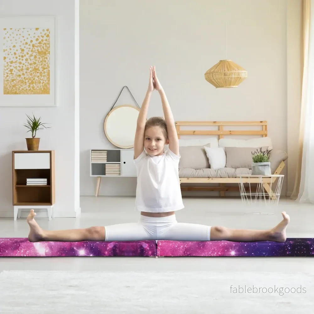 Balansbom – för barn, hopfällbar gymnastikbom med bärhandtag – 270 cm – Lila - Bild 3