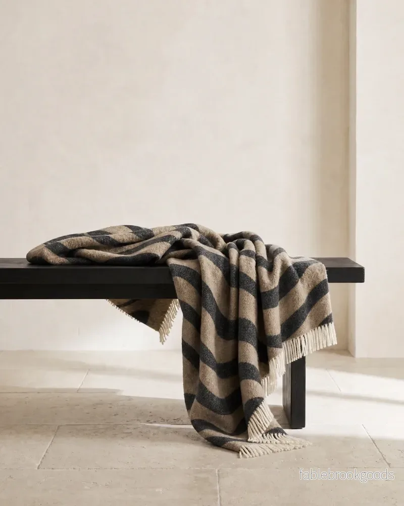 Pläd Flow Svart/Beige - Bild 2