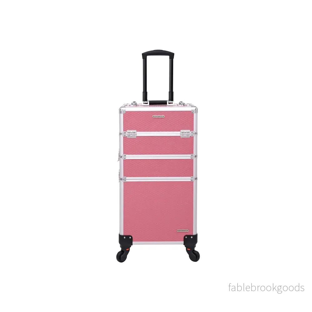 Kosmetisk vagn – 3-i-1 förvaringslösning – rosa - Bild 2