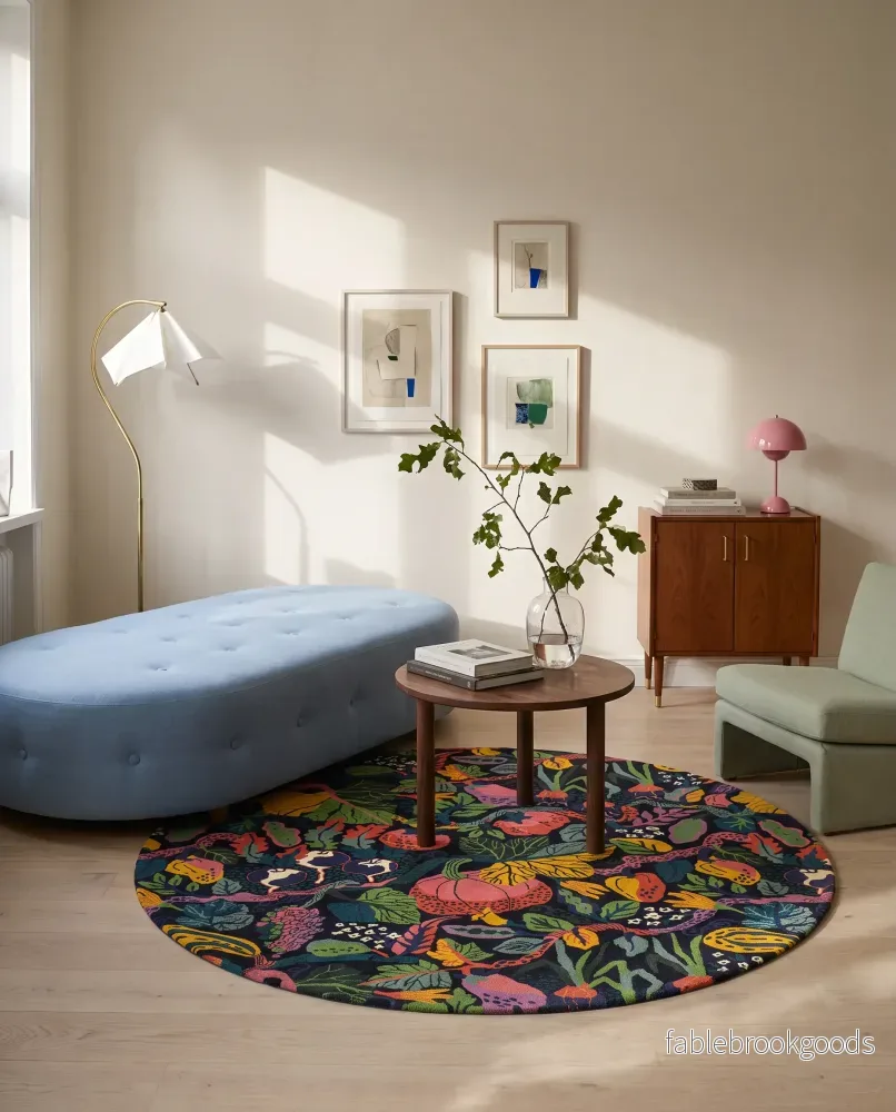 Matta Heritage Garden Charcoal Multi Rund - Bild 2