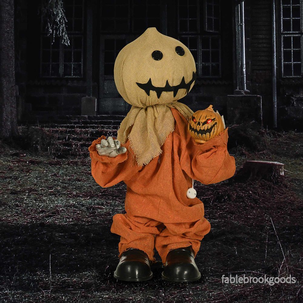 Halloween Fågelskrämma Dekoration, Ljud- och Beröringsaktiverad, 77 cm - Bild 2