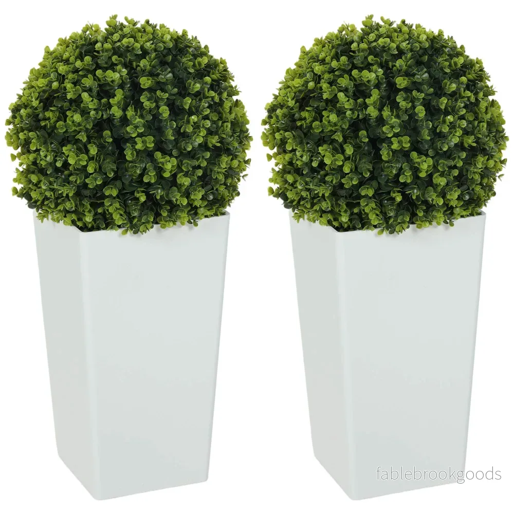 Set med konstgjorda eukalyptusbollar, 65 cm, UV-skyddade, gröna
