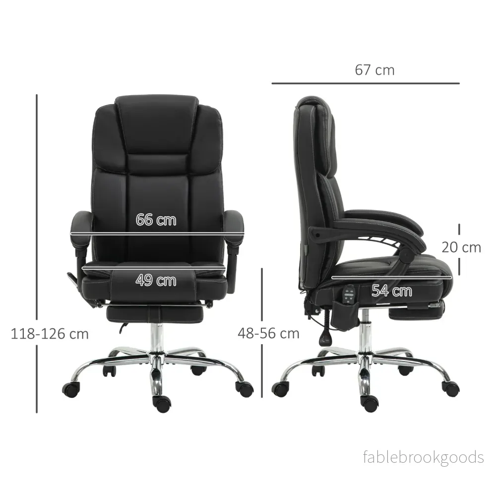 Ergonomisk kontorsstol med vibrationsmassage & värme - Bild 3