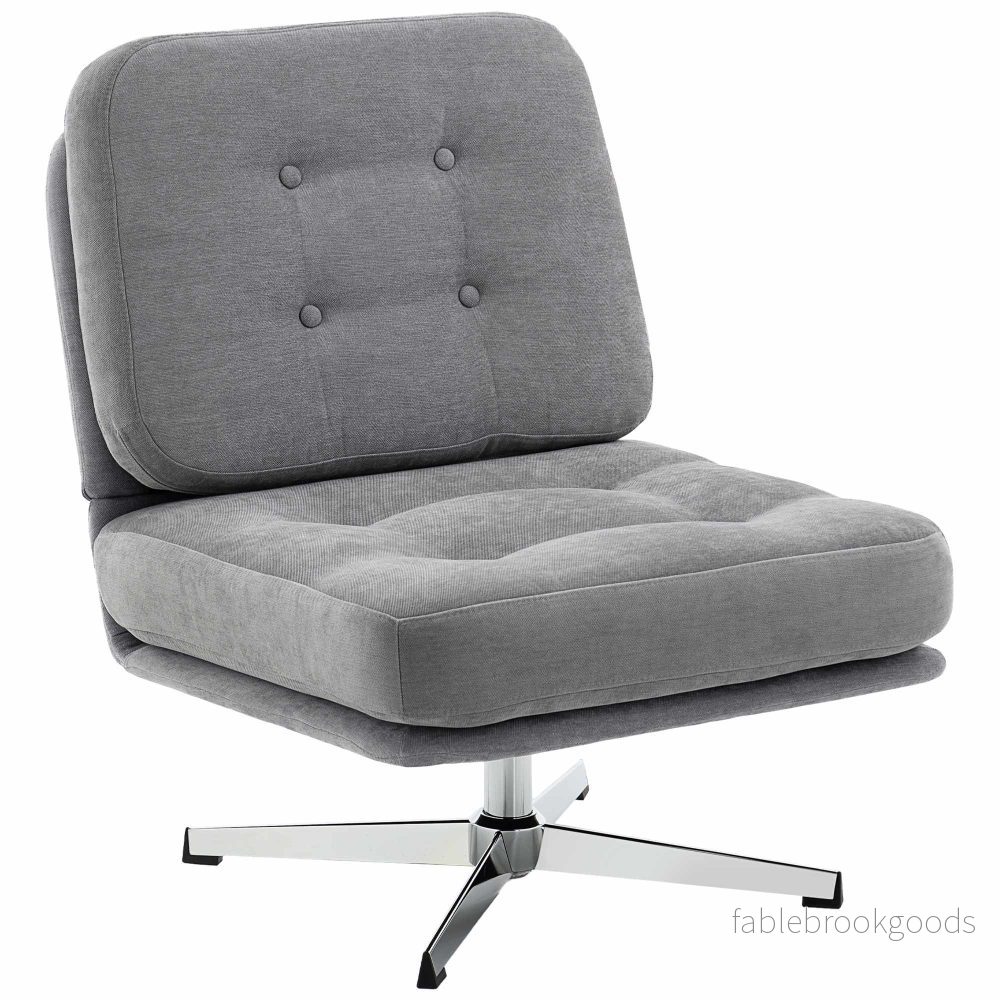 Snurrfåtölj, chenilletyg, 70 cm sits
