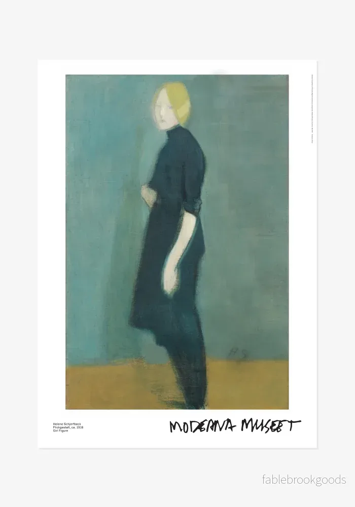 Poster, Helene Schjerfbeck, Flickgestalt Poster, Helene Schjerfbeck, Flickgestalt