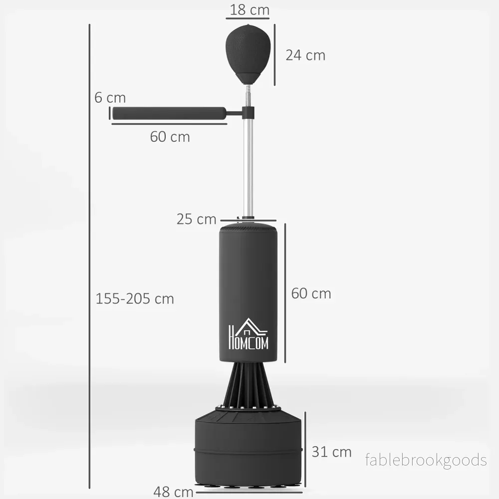 Fristående boksäck med Speedball, justerbar 155-205cm - Bild 3