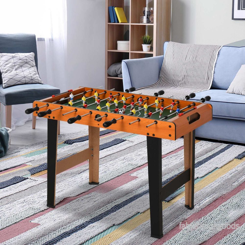Minifotbollsbord med stänger i rostfritt stål, 84,5x40x61,2 cm, svart - Bild 2