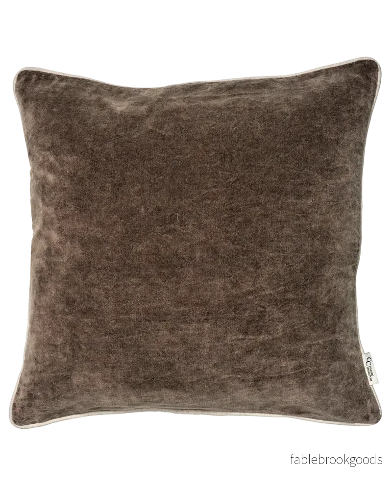 Kuddfodral Velvet Stonewash Brun Kuddfodral Velvet Stonewash Brun