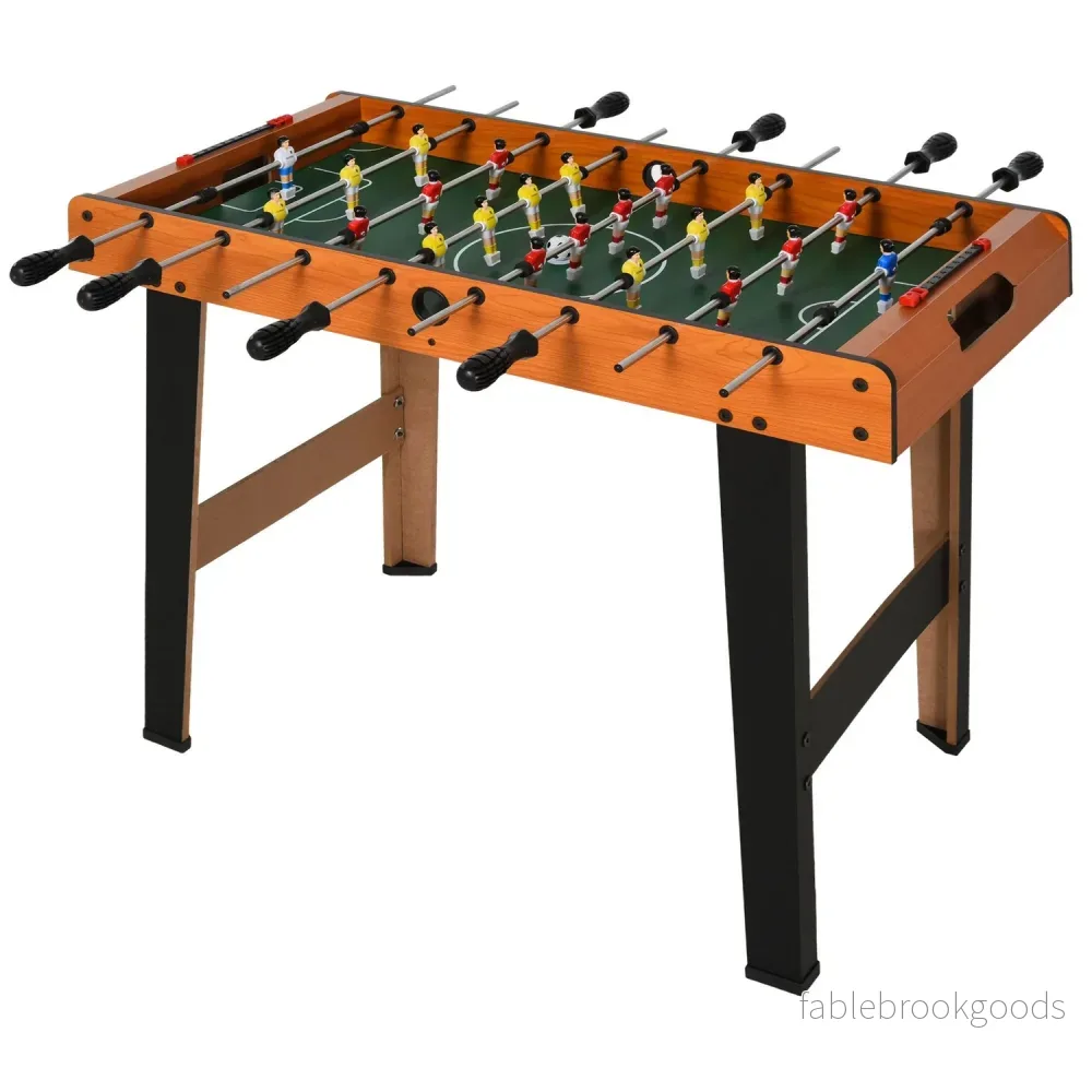 Minifotbollsbord med stänger i rostfritt stål, 84,5x40x61,2 cm, svart