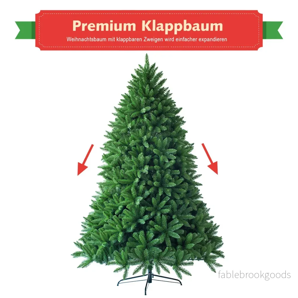 Artificiell – julgran PVC nålar trädgrön – 180 cm – Grön - Bild 3