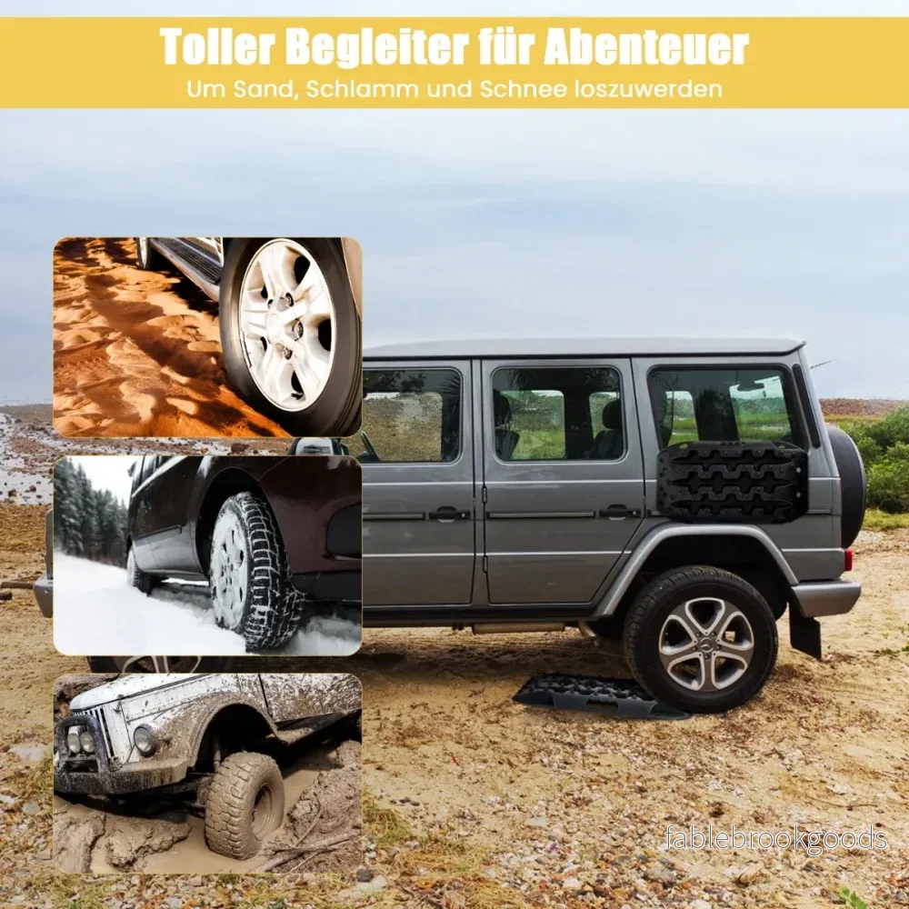 stycken – starthjälp sandplattor terrängdäckstege för sand/lera/snö ton – 2 10 – Svart - Bild 3