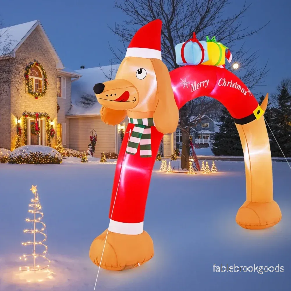 Hög – uppblåsbar julvalp båge med LED lampor – 242 cm – Flerfärgad - Bild 3
