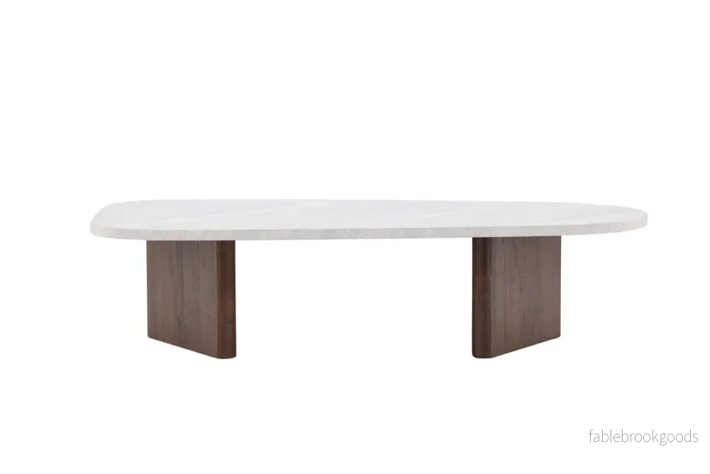 Grönvik Soffbord 130x65 cm Ljusgrå – Modernt Ovalt Soffbord | Venture Home - Bild 2