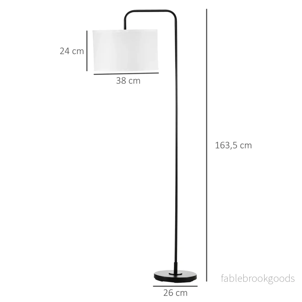 Modern svart metall golvlampa med lampskärm, 180 cm sladd - Bild 3