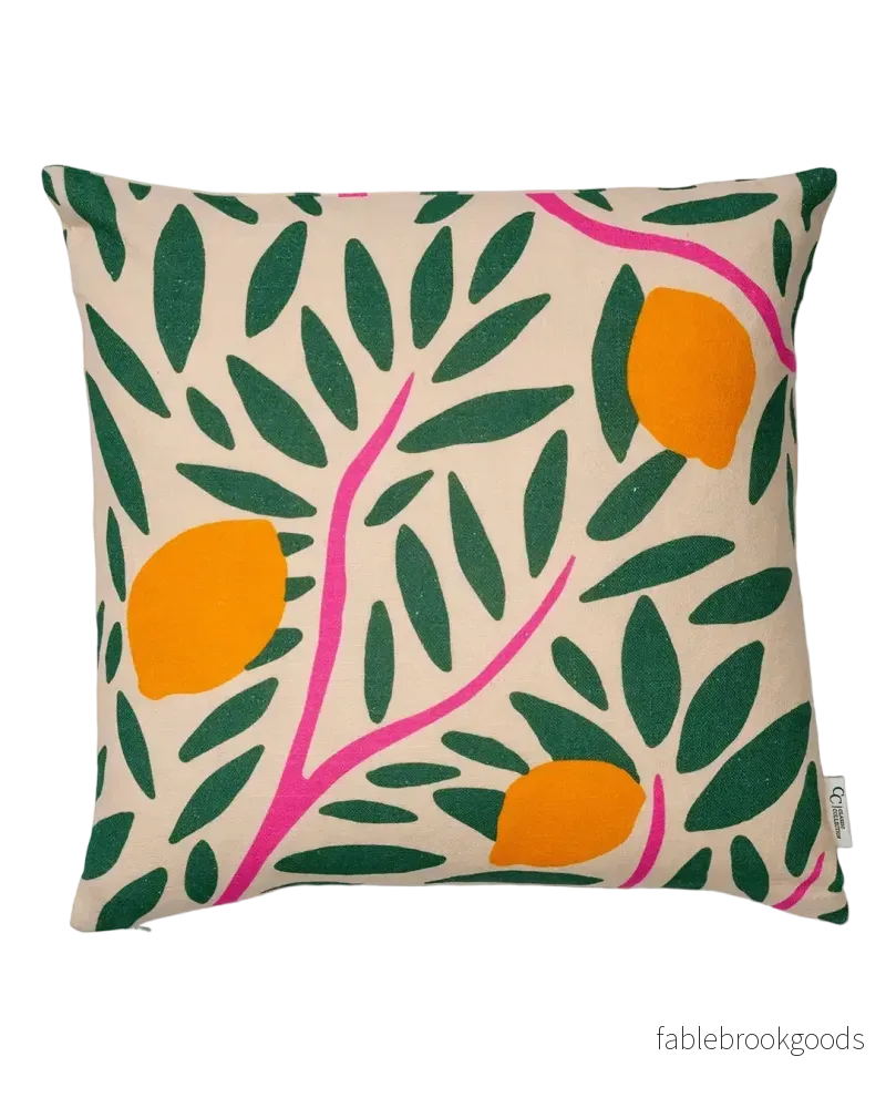 Kuddfodral Sunny Citrus Grön