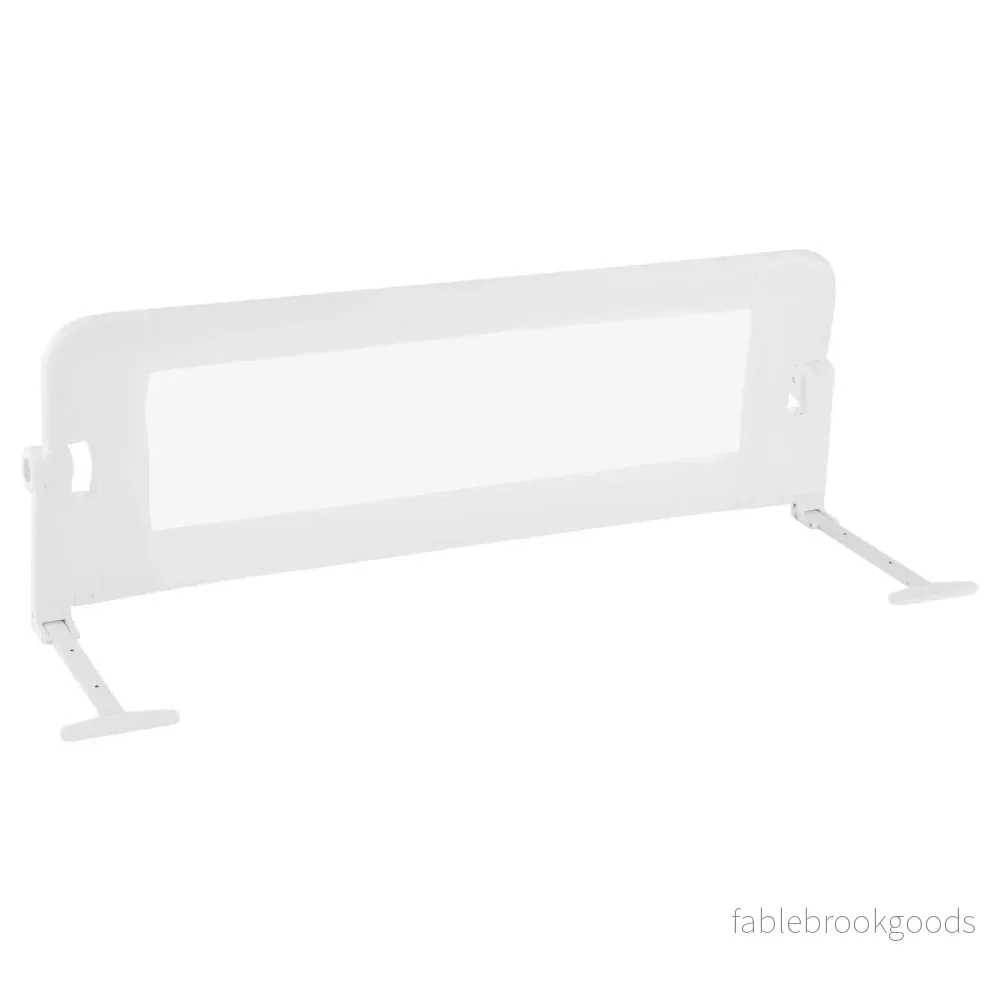 Hopfällbar – sängstång med justerbara remmar Sängskydd – 121 x 40,5 x 42 cm – Vit
