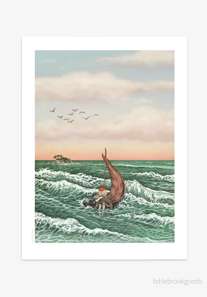 Poster, Johanna Magoria, Resan över havet