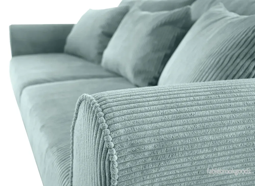 Turku 4-seater sofa/sofa bed Corduroy, Dusty Blue, removable & washable covers - Bild 3