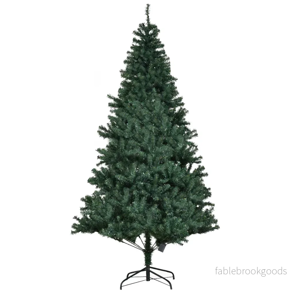 Julgran – Konstgjord med LED lampor upplyst – 210 cm – Grön - Bild 2