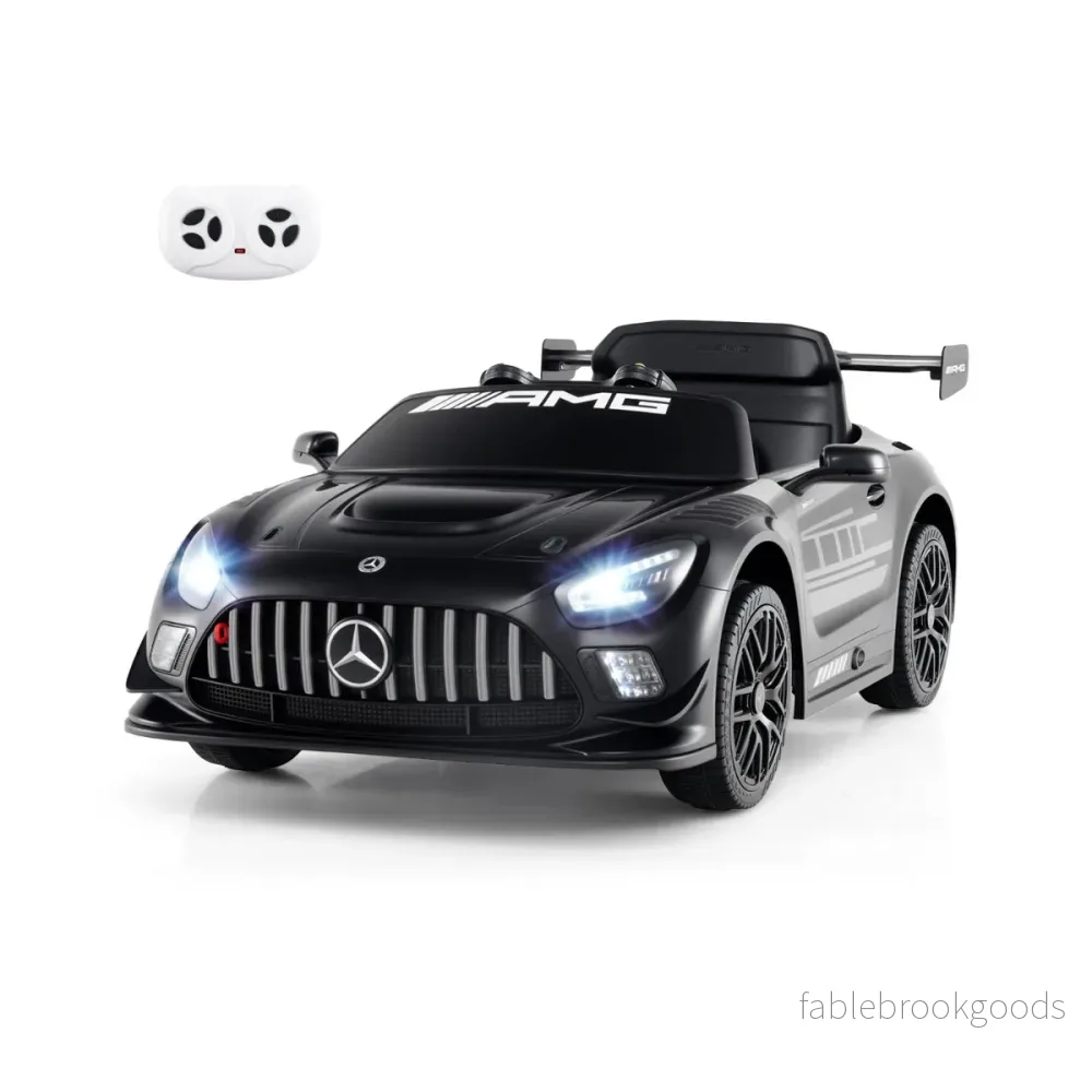 Ride – on Auto licensierad Mercedes AMG GT3 barnbil med fjärrkontroll hastigheter – 3 – Svart