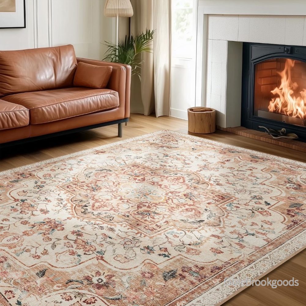 Vloerkleed - Wasbaar en Antislip - Cappuccinobeige - 80 x 150 cm