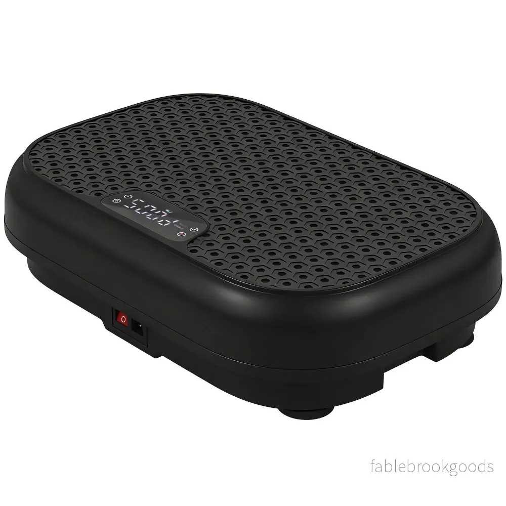 Vibrationsplatta med 120 nivåer, fjärrkontroll, LED-display, svart