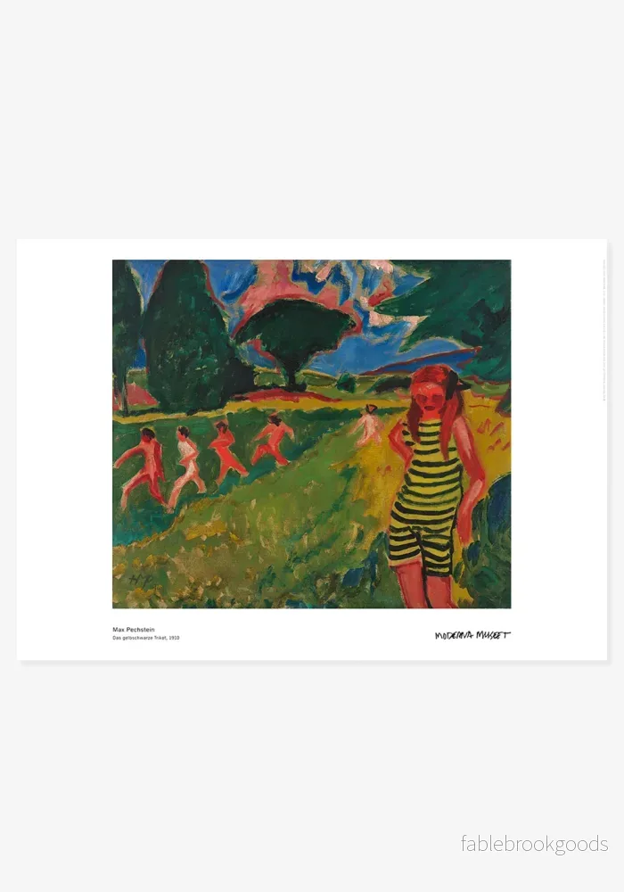 Poster: Max Pechstein, Das gelschwarze Trikot