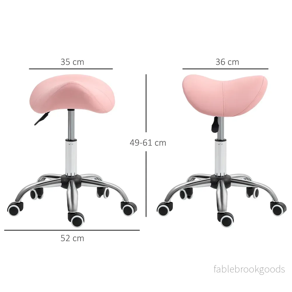 Justerbar rullpall, 360 graders vridbar, rosa, 49-61 cm - Bild 3