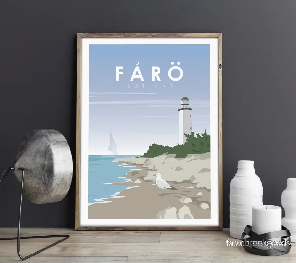 Fårö Fyr - Gotland poster - Bild 3
