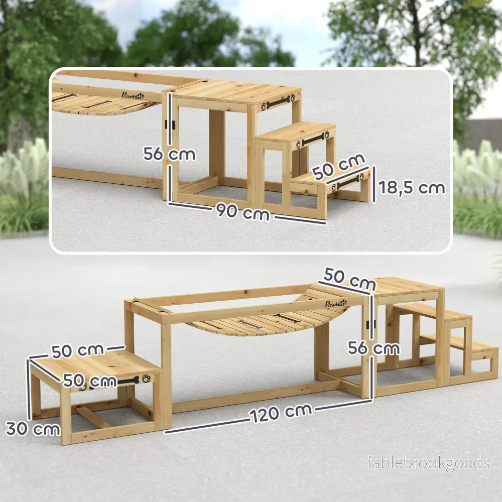Hund Agility Set för stora hundar – Gran Wood, Set om 4 - Bild 3