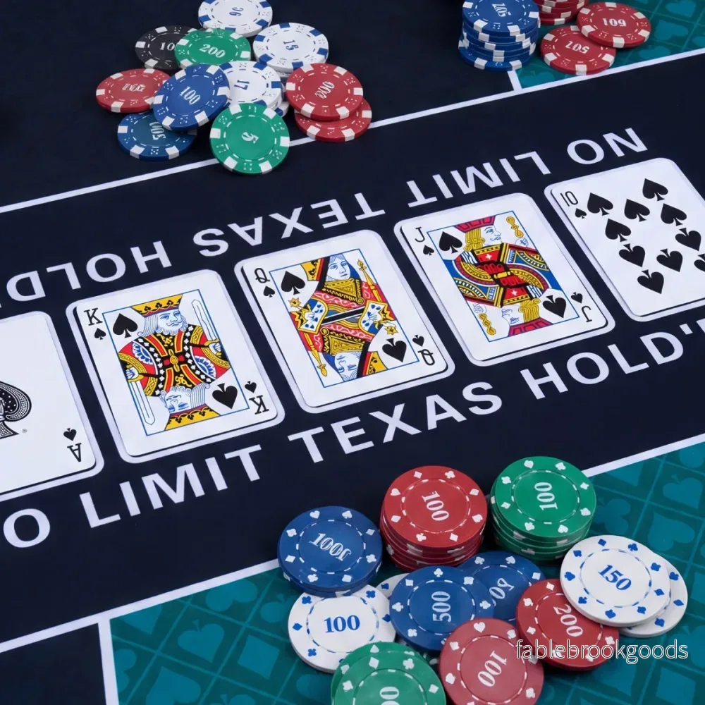 Pokermatta – med bärväska Rutschfri vattentät pokerbordsunderlägg Pokerunderlägg – 179 x 89 cm – Grön - Bild 3
