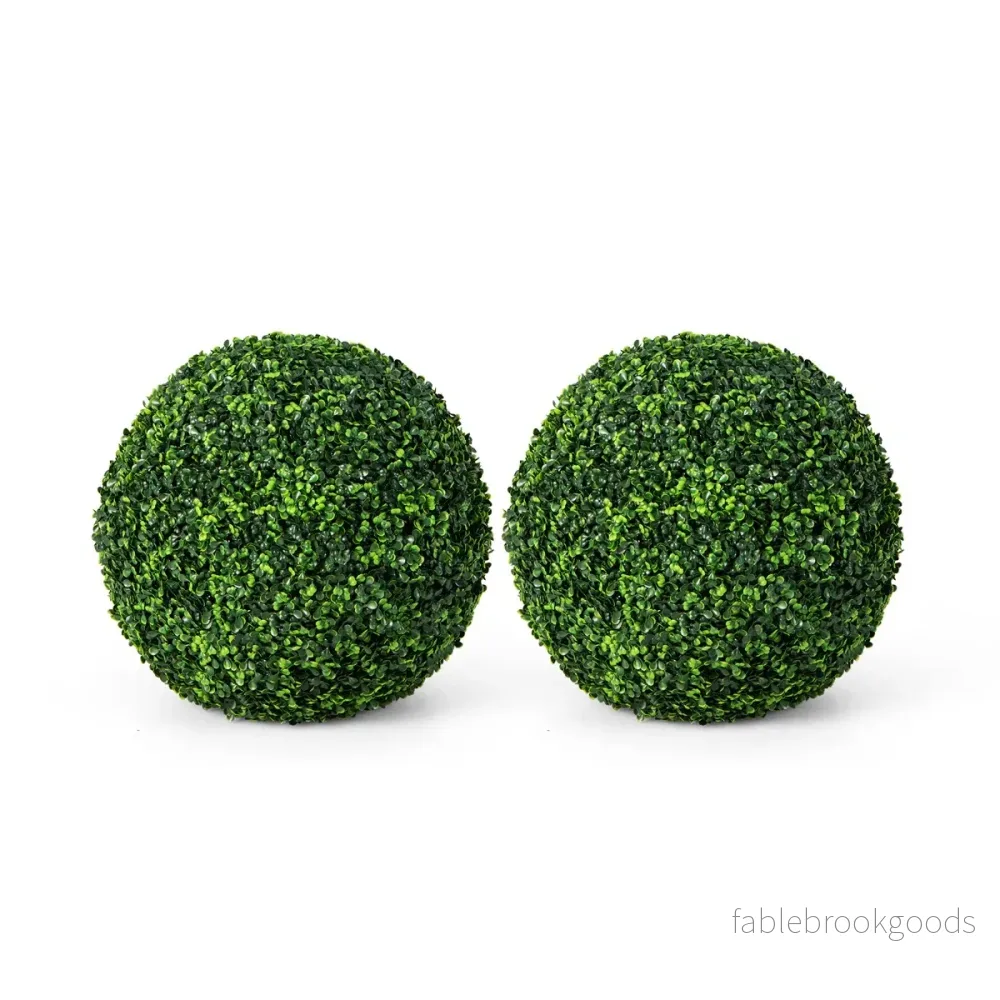 buxbombollar – buxbomkulor UV beständiga konstgjorda växtkulor – 2 48 cm – Grön