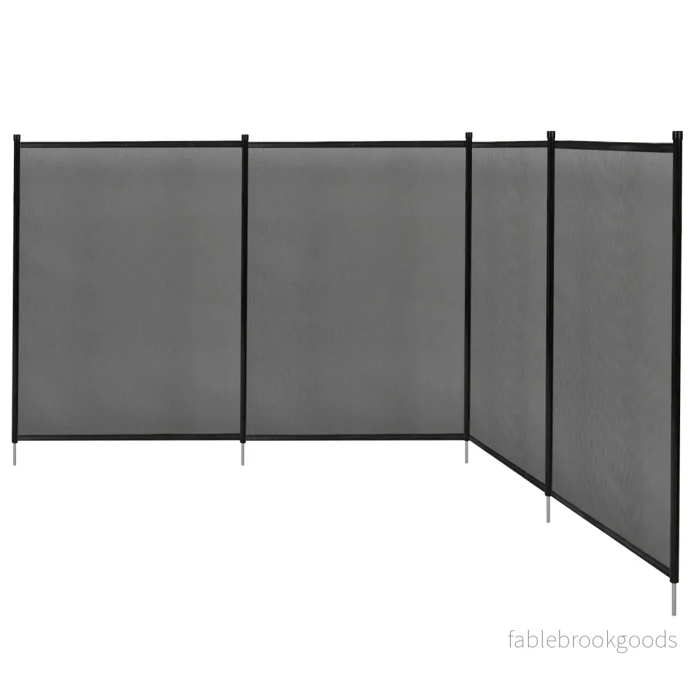 Poolstaket – barnsäkerhetsstaket poolsäkerhetsstaket dammstaket – 366 x 122 cm – Svart