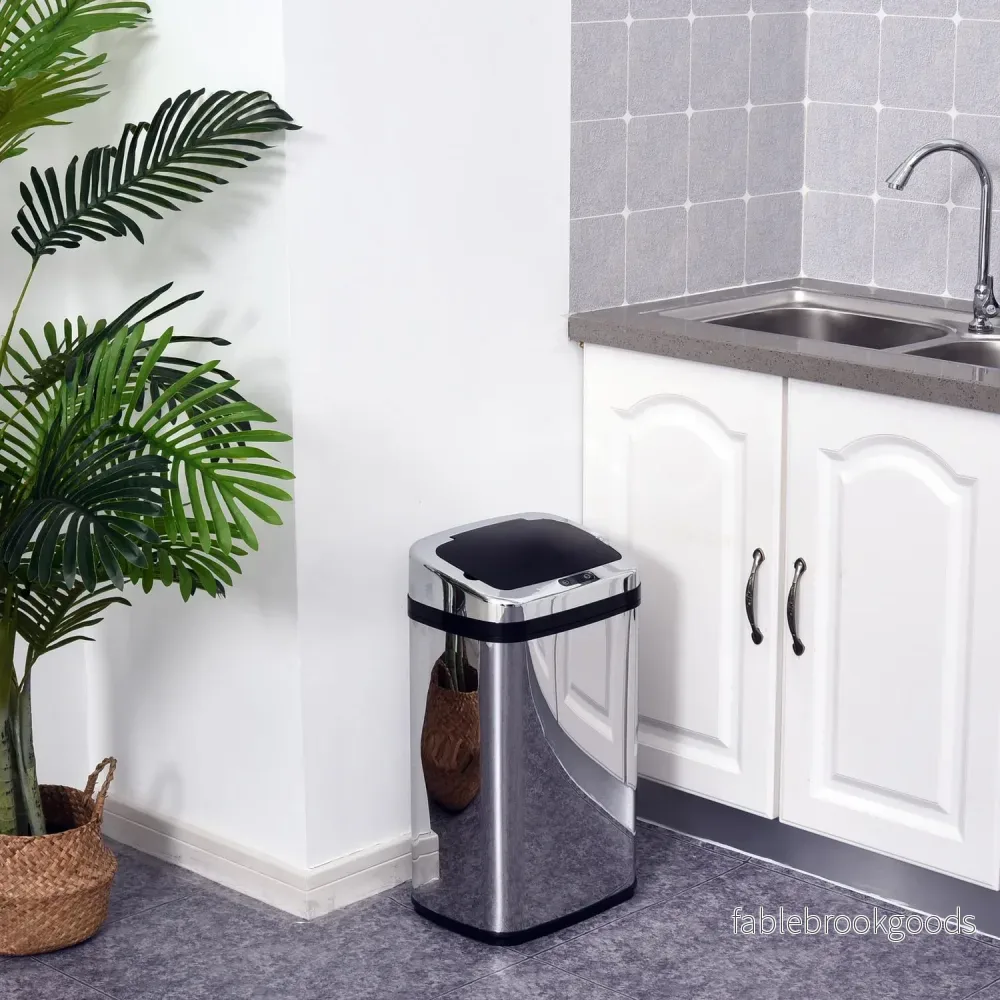 Automatisk sensorsoptunna, 30L, fyrkantig rostfritt stål - Bild 2