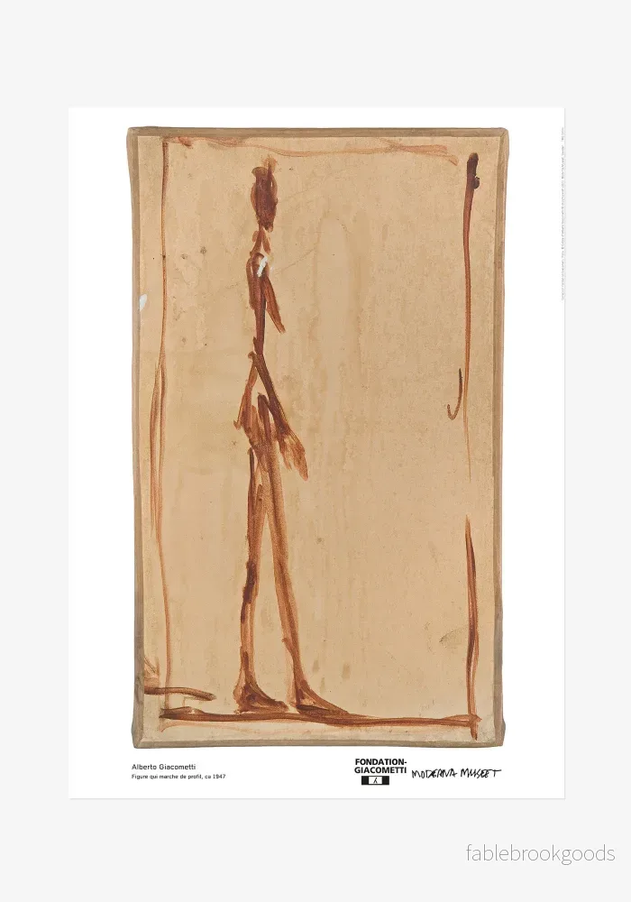 Poster: Alberto Giacometti, Figur som går i profil